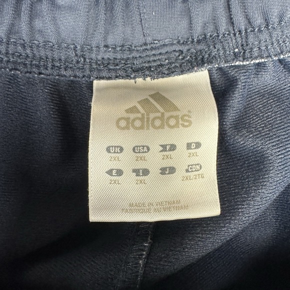 VTG Y2K 2002 Adidas Tracksuit 2XL Navy Gold 3 Stripe Logo Hoodie Joggers Set - Picture 12 of 16